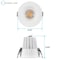 Luxrite 2 Inch LED Recessed Downlight 3CCT 3000K-5000K 8W 600LM Dimmable Damp Rated IC Rated LR23275-1PK - alternate 3